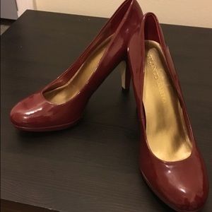 Franco Sarto Red leather patent heels